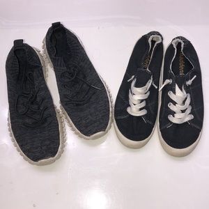 Two pairs of slip on shoes size 5